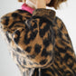 black Leopard print sweater made of knitted fabric with wool