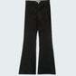 Black Skinny Flared Jeans With Front Pocket Detail