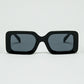 Q2 Black square sunglasses with detail on the side