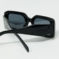 Black square sunglasses with detail on the side