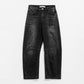 Black Straight Jeans With Seam Detail