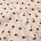 Blouse with balloon sleeves and polka dots in Beige