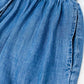 Blue tencel Denim-Style Wide-Leg Fluid Pants