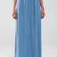 Q2 Blue Tencel Denim-Styled Maxi Skirt