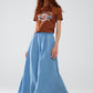 Blue Tencel Denim-Styled Maxi Skirt