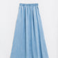 Blue Tencel Denim-Styled Maxi Skirt