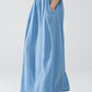 Blue Tencel Denim-Styled Maxi Skirt