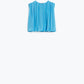 Blue Top With Ruche Design