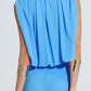 Blue Top With Ruche Design