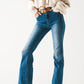 Q2 Bootcut flared high waisted jeans