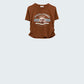 Brown Crew Neck T-shirt With Graphic Print