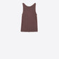 Q2 Brown Ribbed Sleeveless Top