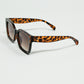 Brown Square sunglasses with animal print