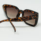 Brown Square sunglasses with animal print