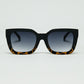 Q2 Brown Square sunglasses with gradient in animal print