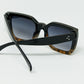 Brown Square sunglasses with gradient in animal print