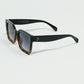 Brown Square sunglasses with gradient in animal print