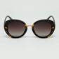 Q2 Brown Sunset Spot Oval Shaped Sunglasses