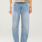 Q2 Bubble Wide Leg Jeans in light wash