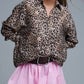 Button-Down Oversized Leopard Print Shirt