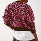 Cardi in fuchsia animal