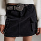 Cargo Mini Skirt in black