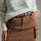 Cargo Mini Skirt in Camel