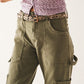 Pantalones cargo en caqui