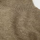 chunky knit sweater in beige with turtleneck