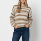 Chunky-knit sweater with marled design in beige
