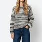 Chunky-knit sweater with marled design in gray