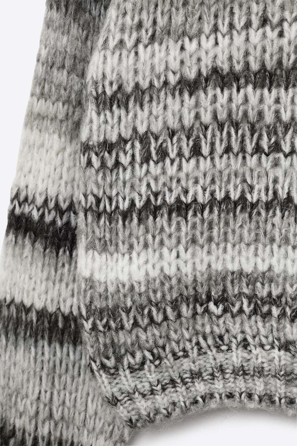 Chunky-knit sweater with marled design in gray