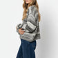 Chunky-knit sweater with marled design in gray