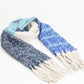 Chunky scarf with stripes in blue