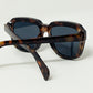 Chunky Square Sunglasses With  Dark Brown Tortoise Shell Frame