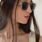 Chunky Square Sunglasses With Transparent Smoky Frame