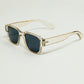 Chunky Square Sunglasses With Transparent Smoky Frame