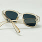 Chunky Square Sunglasses With Transparent Smoky Frame