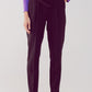 Q2 cigarette pants with paper-bag waist in black