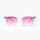 Q2 Clear Sunglasses with Pink Gradient Lenses