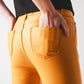 Coated pants in orange