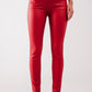 Coated pants in red