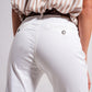 Pantalón de mezcla de algodón en blanco