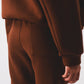 Cotton jogger in brown