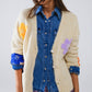 Cream Cardigan With EMbroidered Flowers