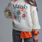 Q2 Cream Embroidered Mardi Sweater With Flowers