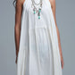 Cream Halter Neck Maxi Dress With Seam Detailing