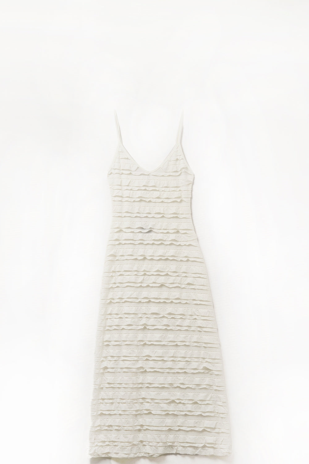 Q2 cream maxi dress in yellow with straps