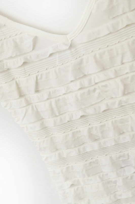 cream maxi dress in yellow with straps