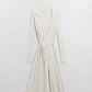 Q2 Cream wrap knit dress